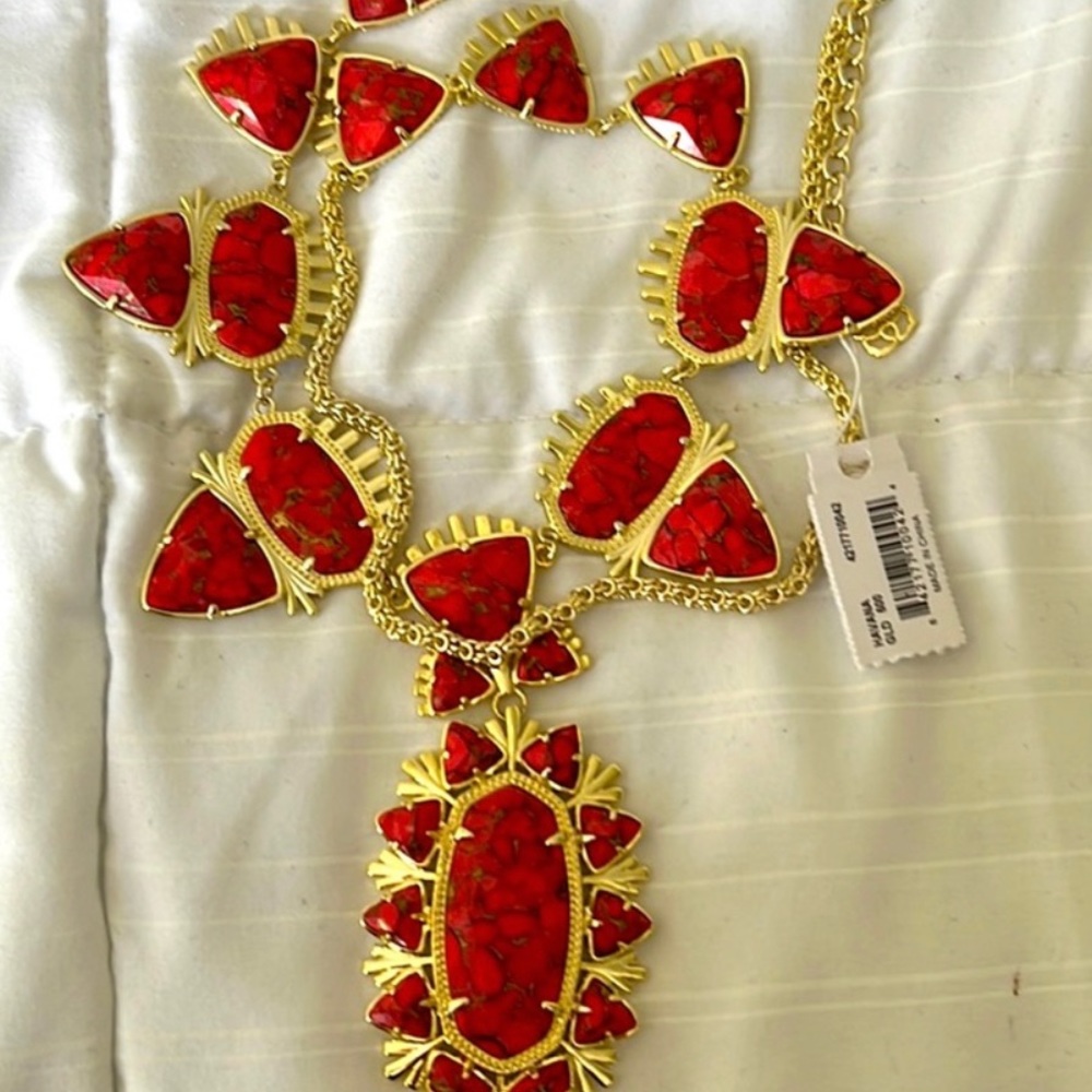 NWT Kendra Scott Havana Exclusive TX Release Bronze Veined Red Magnesite SO RARE - Picture 4 of 16